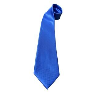 Laurant Bennet Milano Men's Tie Blue Small Pattern Classic Micro Fiber